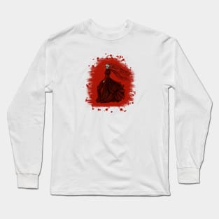 Gothic Spirit in Red Long Sleeve T-Shirt